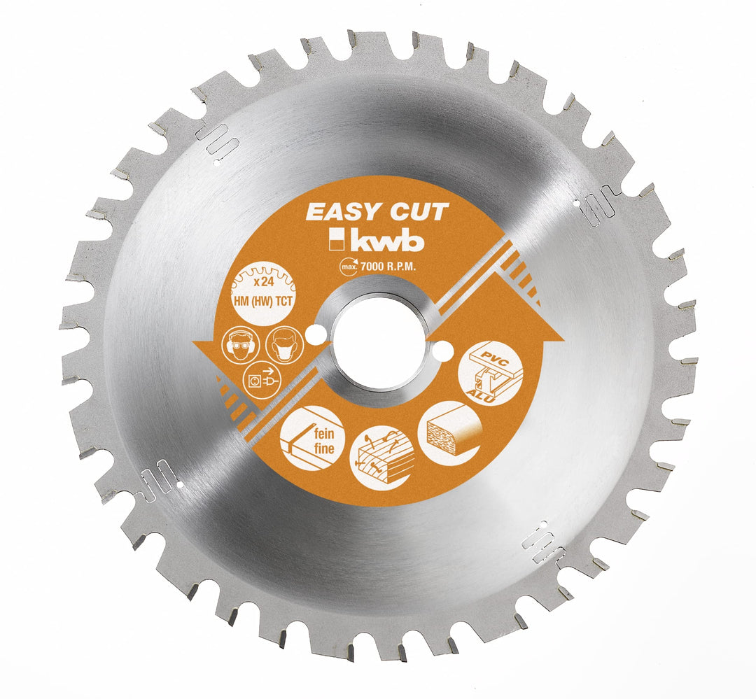 kwb Kreissägeblatt 350 x 30 mm, Made in Germany, Nagelfest, für Holz mit Metallresten, Universal Säg