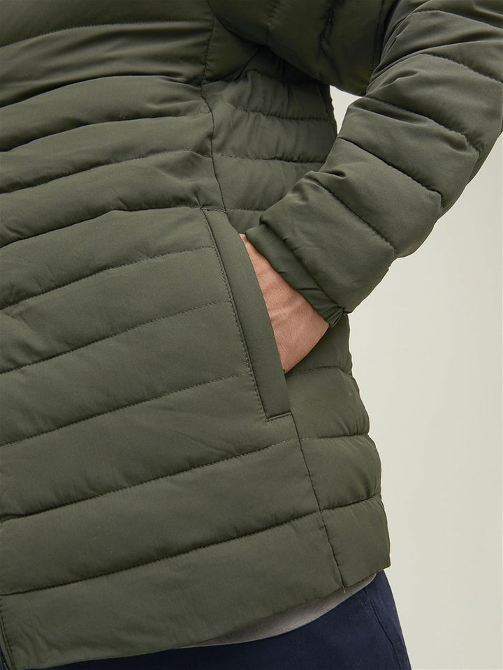 JACK & JONES Herren Leichte Steppjacke | Basic Übergangsjacke Wattiert | Blouson ohne Kapuze JJERECY