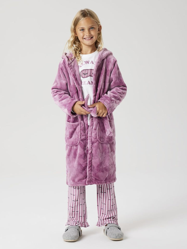 NAME IT Girl Bademantel Velours 134-140 Mauve Orchid, 134-140 Mauve Orchid