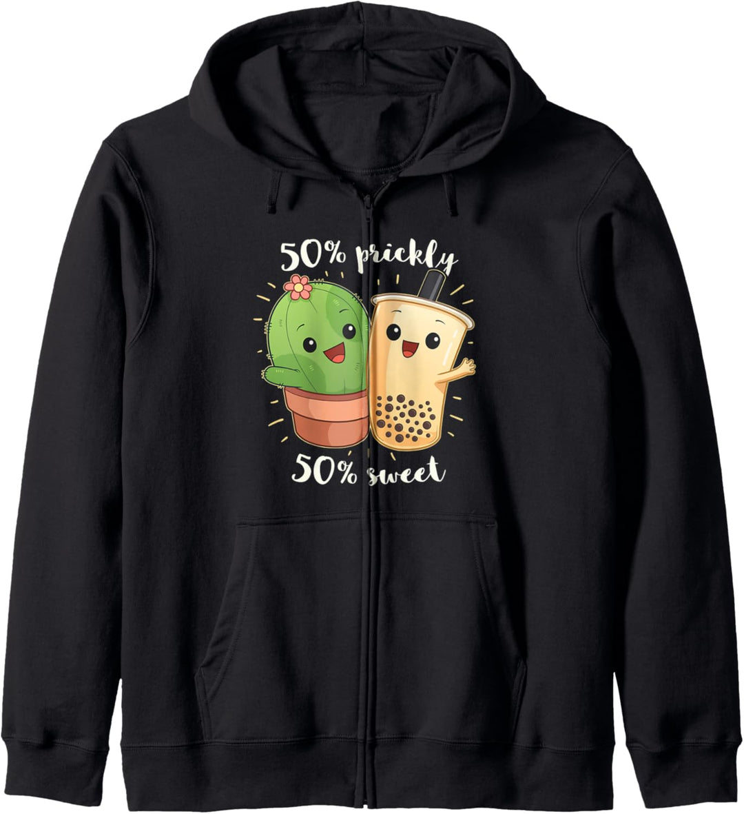 Kawaii Süsser Anime Otaku Japanischer Boba Tee Kaktus Süsses Kapuzenjacke