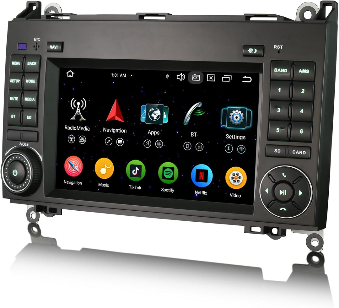 Erisin Android 13 8-Kern 4GB+64GB Autoradio GPS Navi für Mercedes Benz A/B Klasse W169 W245 Sprinter