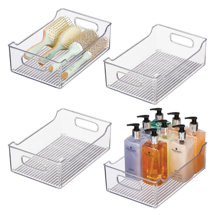 mDesign Aufbewahrungsbox für das Bad – quadratische Schrankbox aus Kunststoff für Badartikel – ideal