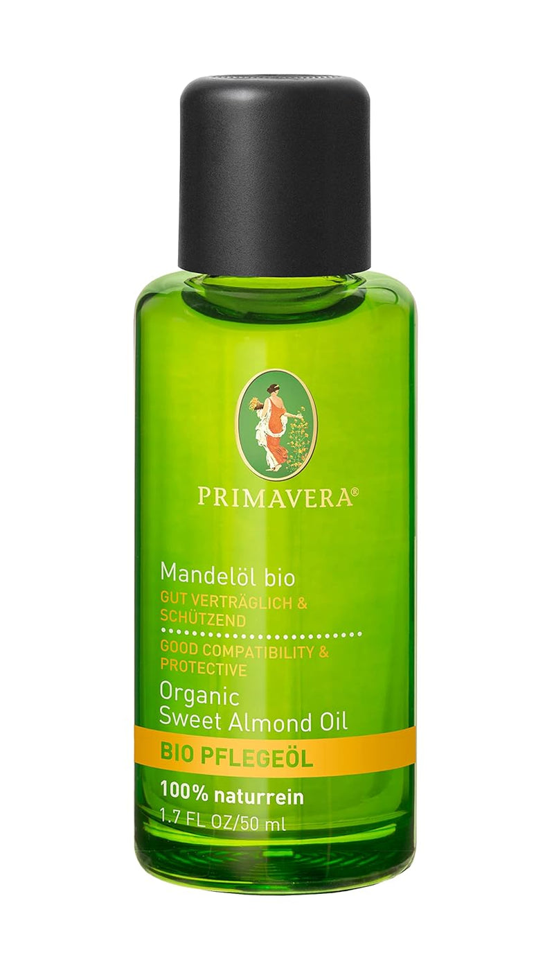 PRIMAVERA Pflegeöl Mandelöl bio 2 x 50 ml - Aromaöl, Naturkosmetik - pflegend, feuchtigkeitsspendend