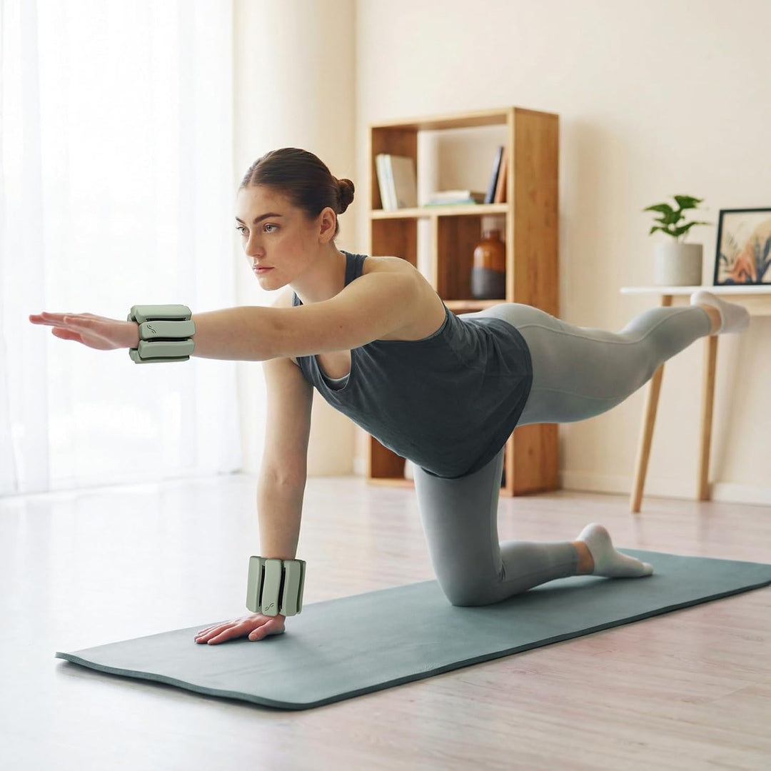 Sportneer tragbare Gewichtsmanschetten – 2er-Set (Jeweils 1 kg) für Damen und Herren, modisches knöc