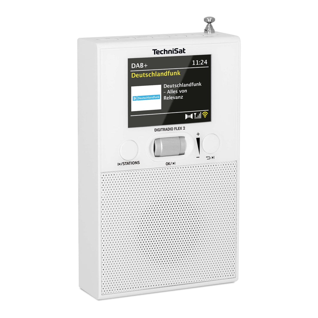 TechniSat DIGITRADIO Flex 2 - DAB Steckdosenradio (DAB+ Radio, UKW, Audio Eingang, USB Ladefunktion,