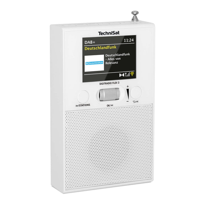 TechniSat DIGITRADIO Flex 2 - DAB Steckdosenradio (DAB+ Radio, UKW, Audio Eingang, USB Ladefunktion,