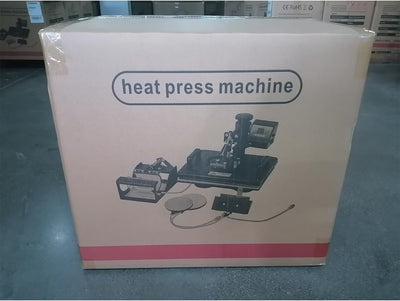 Transferpresse 5 in 1 Textilpresse 38x30cm Hitzepresse 1000W T-Shirt Heat Press 360 Grad Schwenkbar