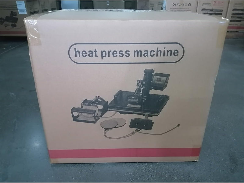 Transferpresse 5 in 1 Textilpresse 38x30cm Hitzepresse 1000W T-Shirt Heat Press 360 Grad Schwenkbar