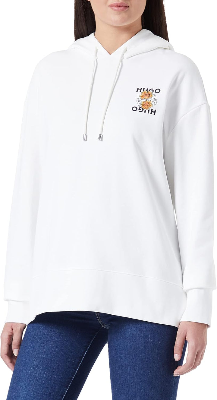 HUGO Damen Sweatshirt L Natural102, L Natural102