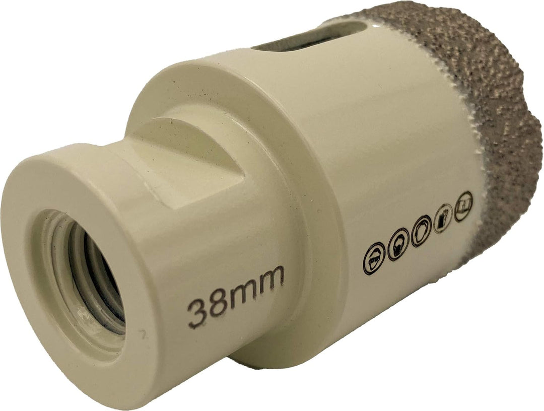 Dr. Diamond Premium Fliesenbohrer Fliese Feinsteinzeug 38 mm x M14 für Winkelschleifer (38 mm), 38 m