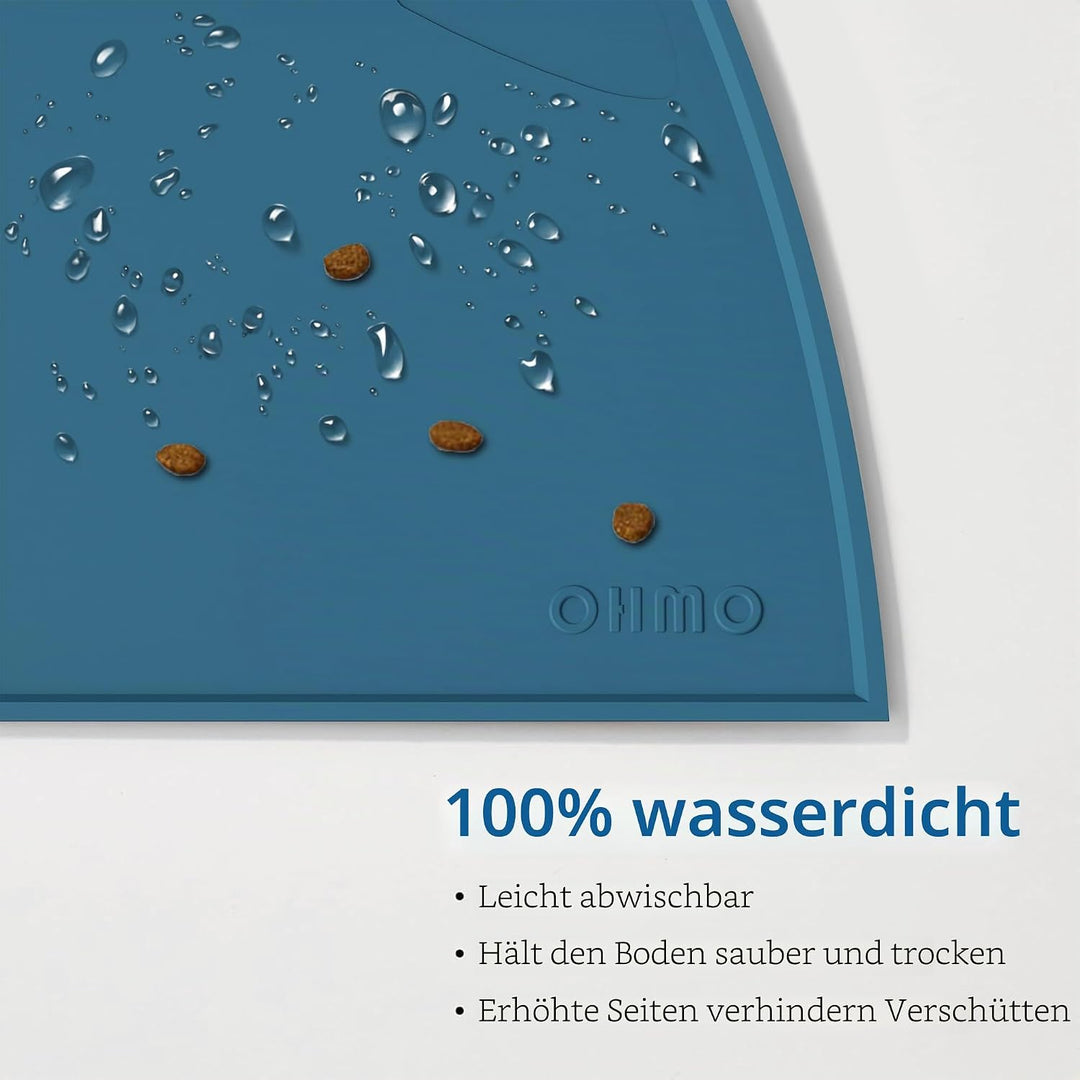 OHMO Napfunterlage für Kleine Hunde und Katze, Unterlage für Katzennapf, rutschfeste Futterunterlage