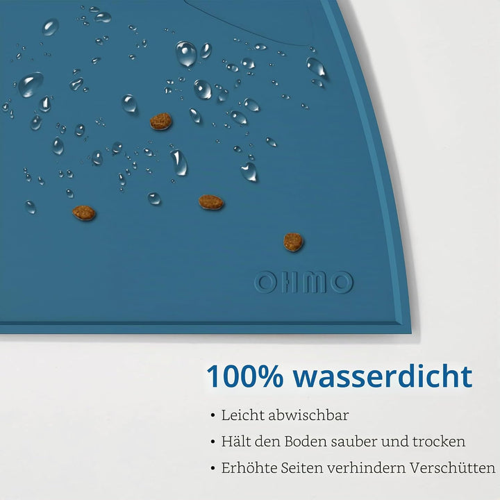 OHMO Napfunterlage für Kleine Hunde und Katze, Unterlage für Katzennapf, rutschfeste Futterunterlage