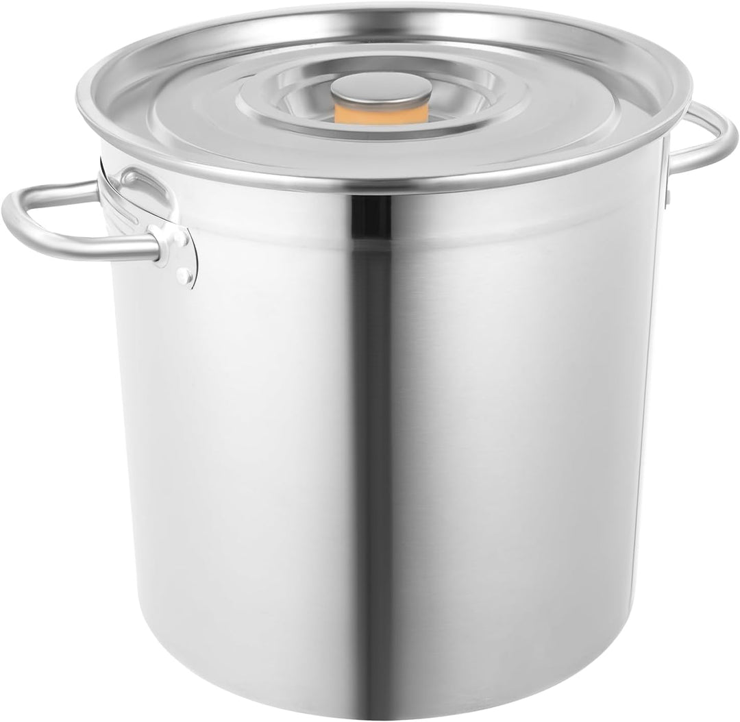 Edelstahl topf 35L/50L/70L/100L Kochtopf gross Suppentopf - Ø 35cmx36cm,Edelstahl Kochtöpfe mit Deck