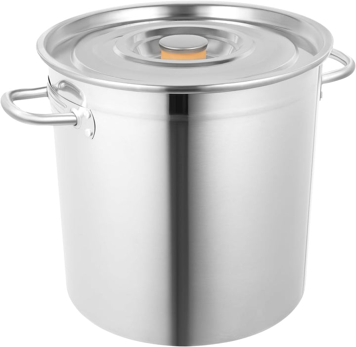Edelstahl topf 35L/50L/70L/100L Kochtopf gross Suppentopf - Ø 35cmx36cm,Edelstahl Kochtöpfe mit Deck
