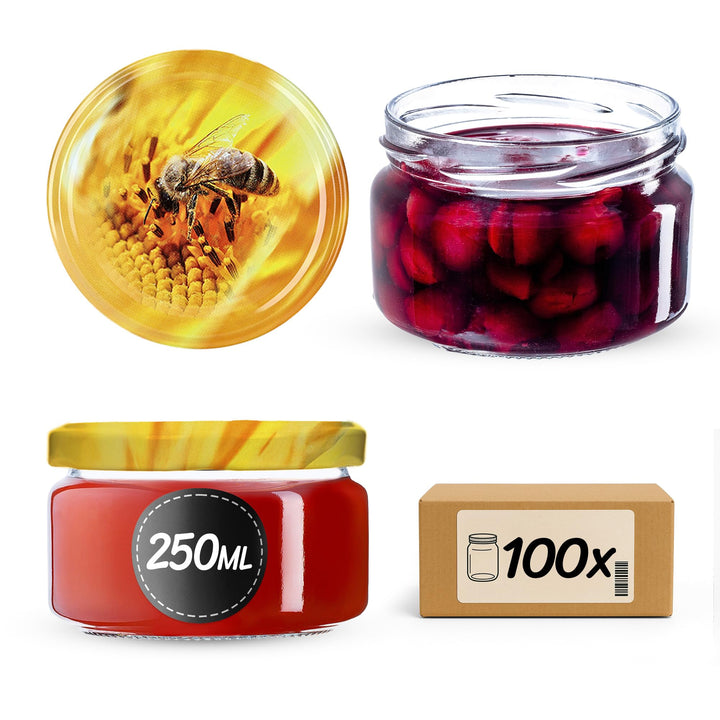 KADAX kleine Einmachgläser 250 ml, Marmeladengläser mit Deckel, Luftdichte Gläschen zum Verschenken,