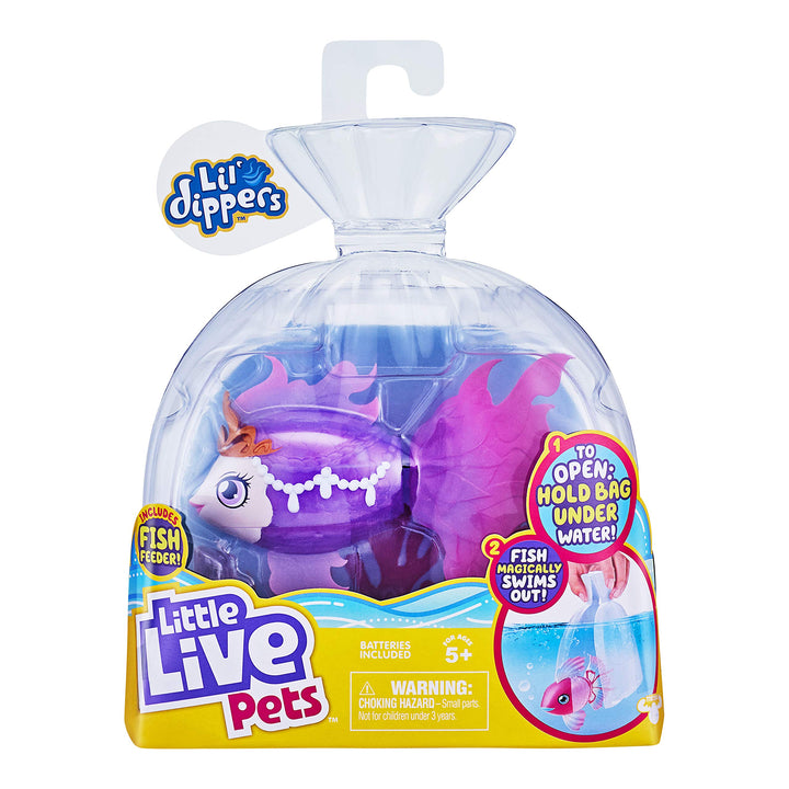 Little Live Pets Einzelpackung Lil’ Dippers Seaqueen - Lil’ Dippers Wow“-Effekt beim Auspacken im Wa
