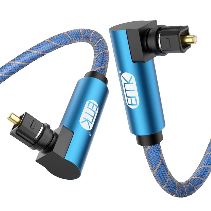 EMK 90 Grad Optisches kabel Dual Rechteck winkel Optisches Audiokabel Winkel Toslink Kabel Digitales