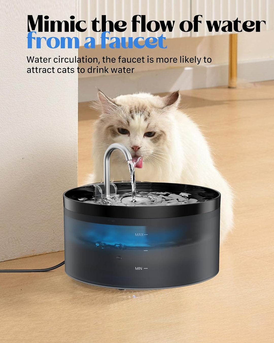Katzenbrunnen Trinkbrunnen für Katze: 3.2L Katzenbrunnen für Katzen - Superleise Wasserpumpe - Filte