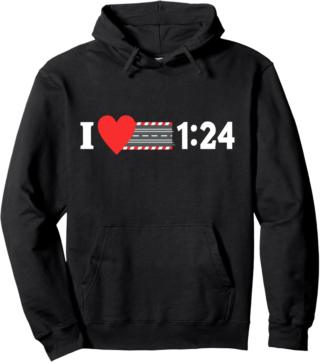 Slotcars Geschenk Slotracing Auto Slotrace Love 1:24 Pullover Hoodie