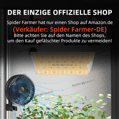 Spider Farmer SF1000D Growbox Komplettset LED Grow Lampe Vollspektrum Samsung LM301B LEDs Growzelt K