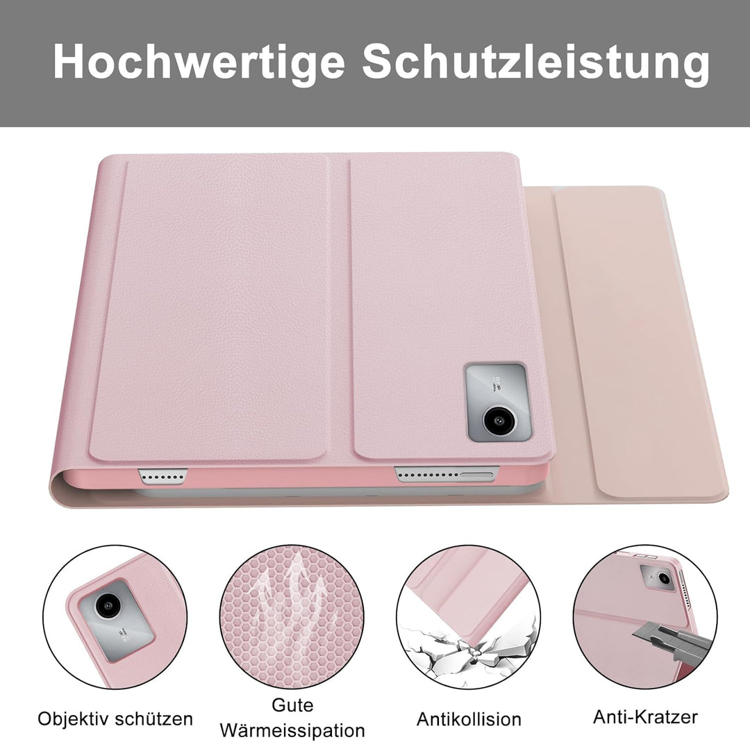 Tastatur Hülle für Lenovo Tab M11 2024, Multi Touch Trackpad, 7 Farben Beleuchtung, Hülle Tastatur m