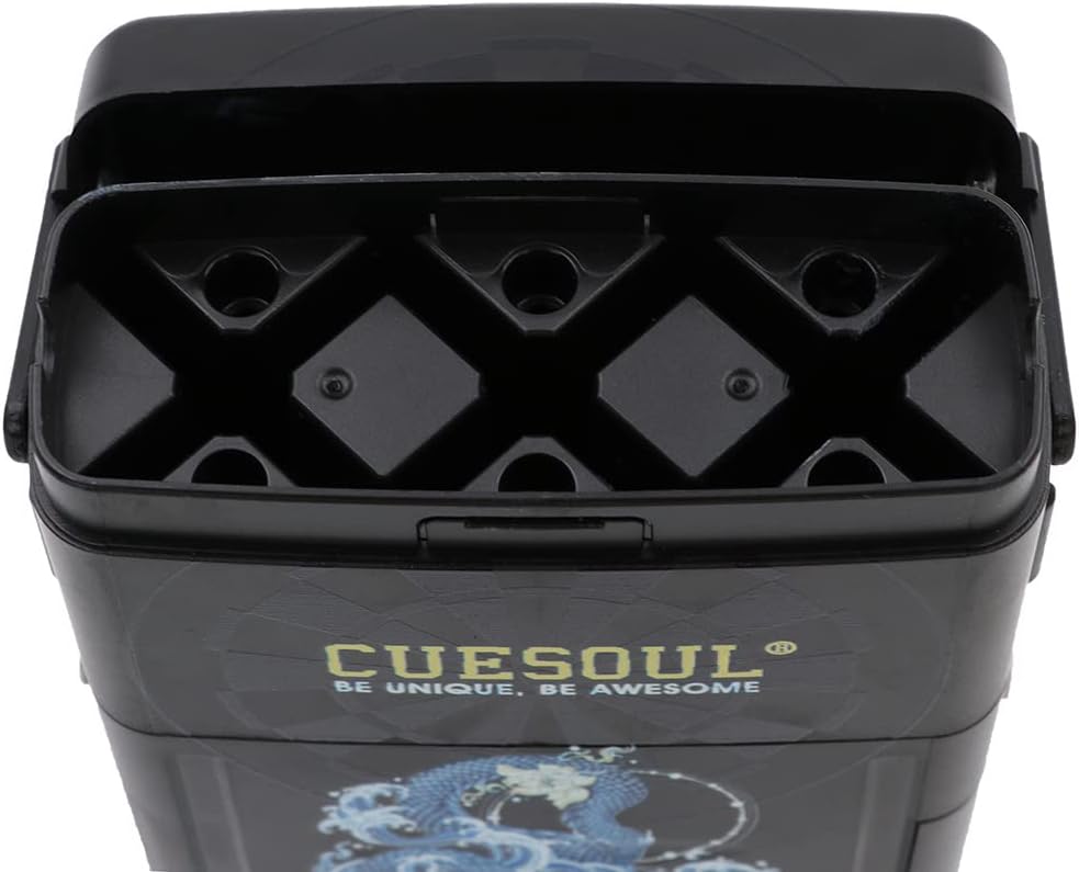 CUESOUL ANTIE Hard Dart Case, Hält 6 Steeldarts/Soft Tip Darts und zusätzliches Zubehör, mit Vier my