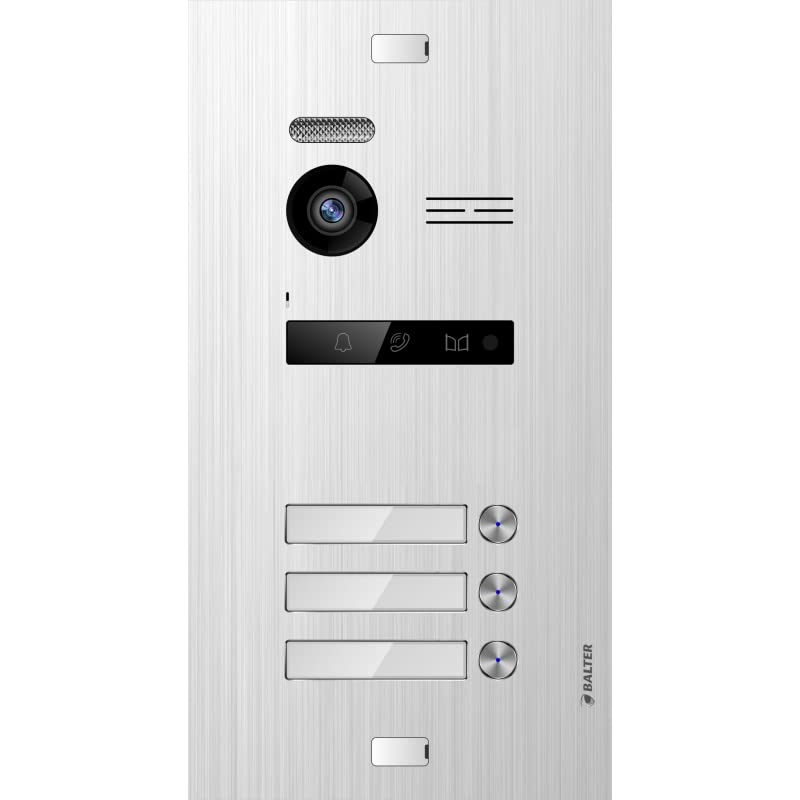 Balter EVO-HD Video Türsprechanlage Zusatz Tüstation, Video Türklingel mit Kamera, 3 Familienhaus Kl