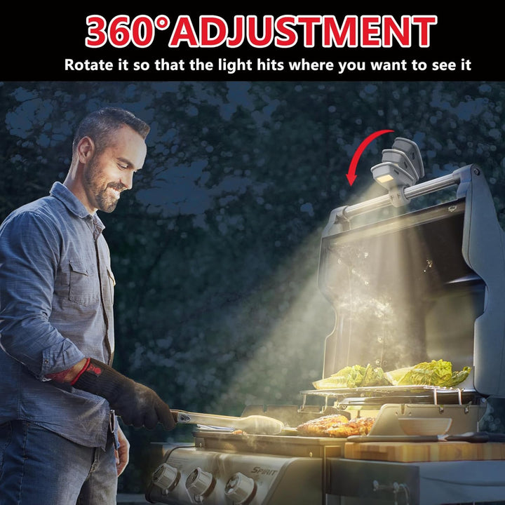 BBQ Grill Light Outdoor,Grill Zubehör für Outdoor Grill für Weber Grill Zubehör - Grau