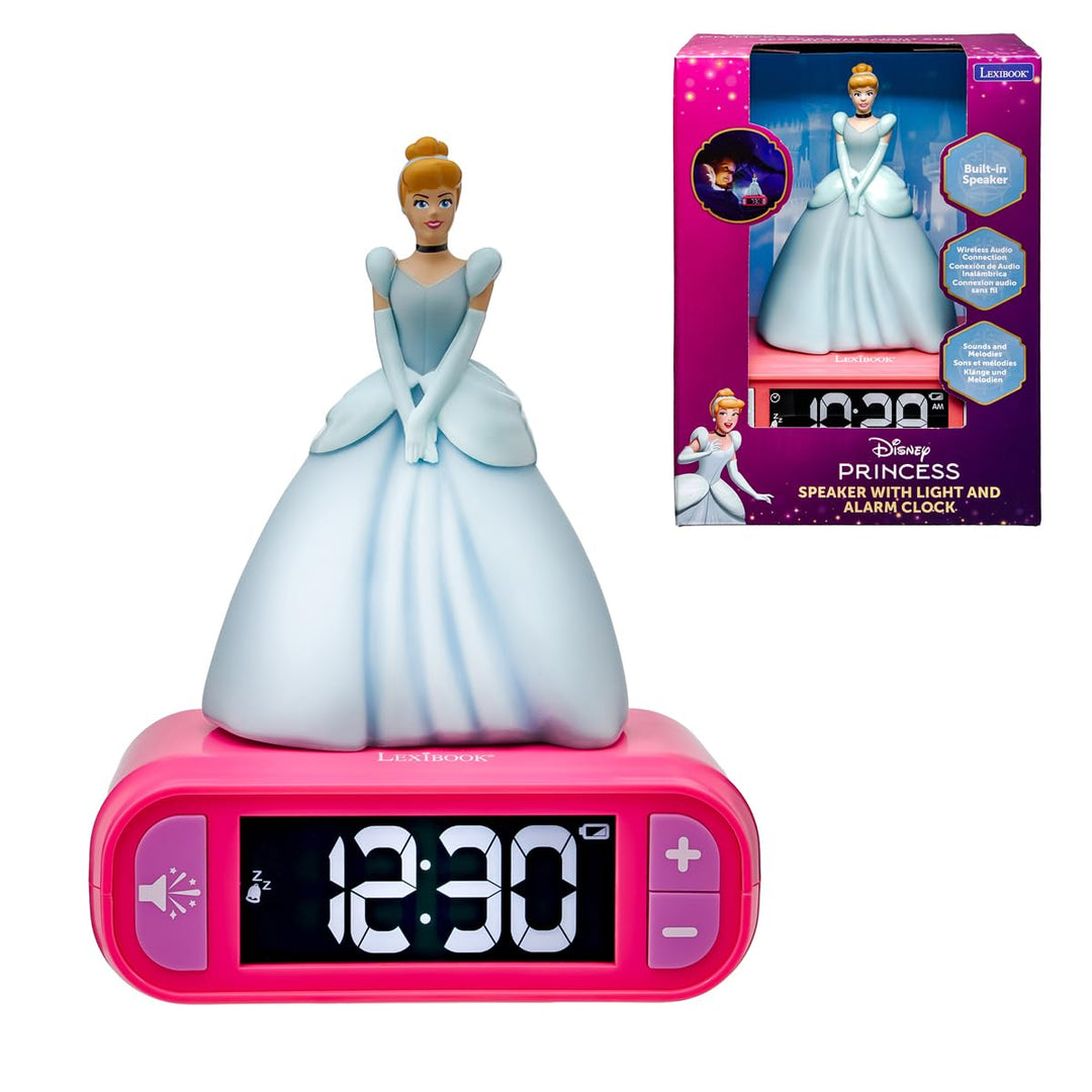 Lexibook Lexibook Disney Cinderella Kinderwecker Mit 3D Figur - Digitale Uhr Mit LCD Anzeige, Alarm-