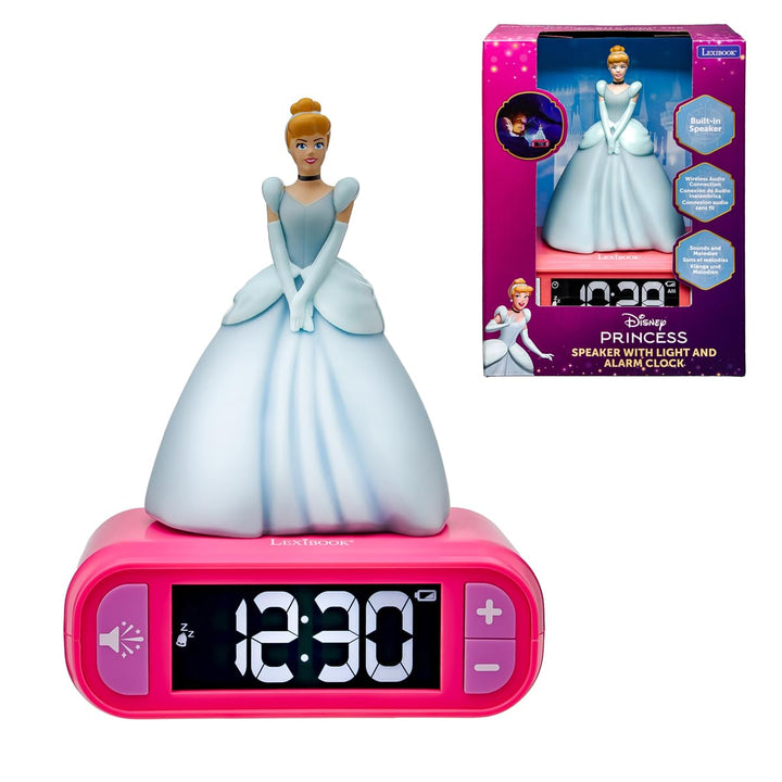 Lexibook Lexibook Disney Cinderella Kinderwecker Mit 3D Figur - Digitale Uhr Mit LCD Anzeige, Alarm-
