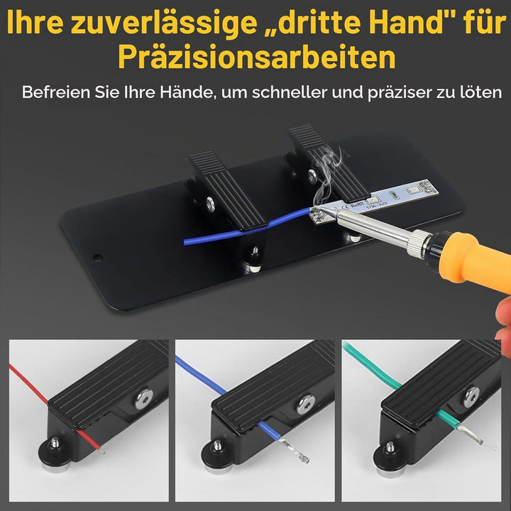Magnetische Dritte Hand Löt-Halterung aus Metall, Verstellbare Helping Hands Klemme für Elektronik,
