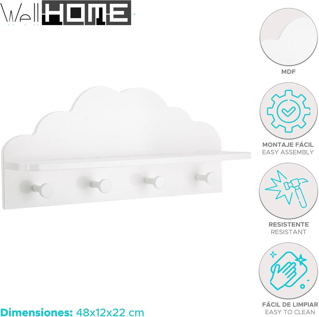 WELL HOME Kindergarderobe "Cloud" weiss