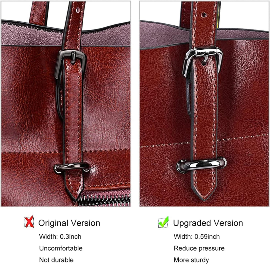 S-ZONE Damen Echtleder Tasche Shopper Gross Tote Handtasche Henkeltasche (C-wine Rot) Weinrot, Weinr