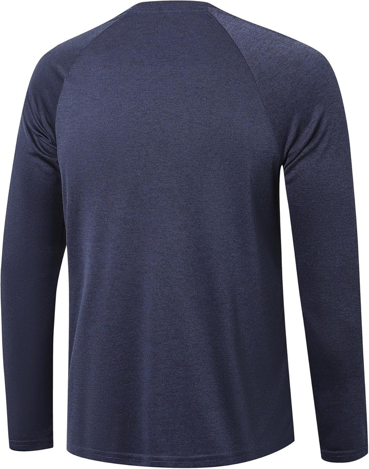 ZENGVEE 4 or 5er Pack Langarmshirts Herren Sport Tshirts Men Schnelltrocknend Kationisches fur Outdo