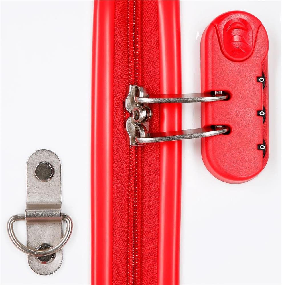 Disney Minnie Mickey Draw The line Kinder-Koffer Rot 50x39x20 cms Hartschalen ABS Kombinationsschlos