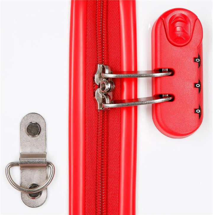 Disney Minnie Mickey Draw The line Kinder-Koffer Rot 50x39x20 cms Hartschalen ABS Kombinationsschlos