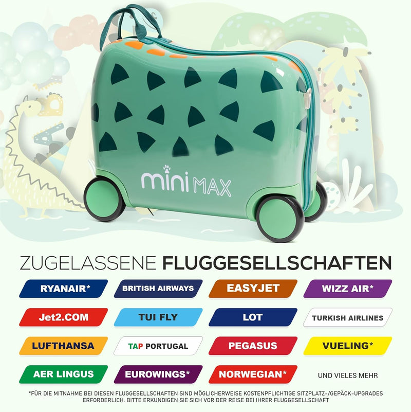 Aerolite MiniMax Kinder-Ride-On-Koffer, passend für 45 x 36 x 20 cm, EasyJet, maximale Grösse, Kinde