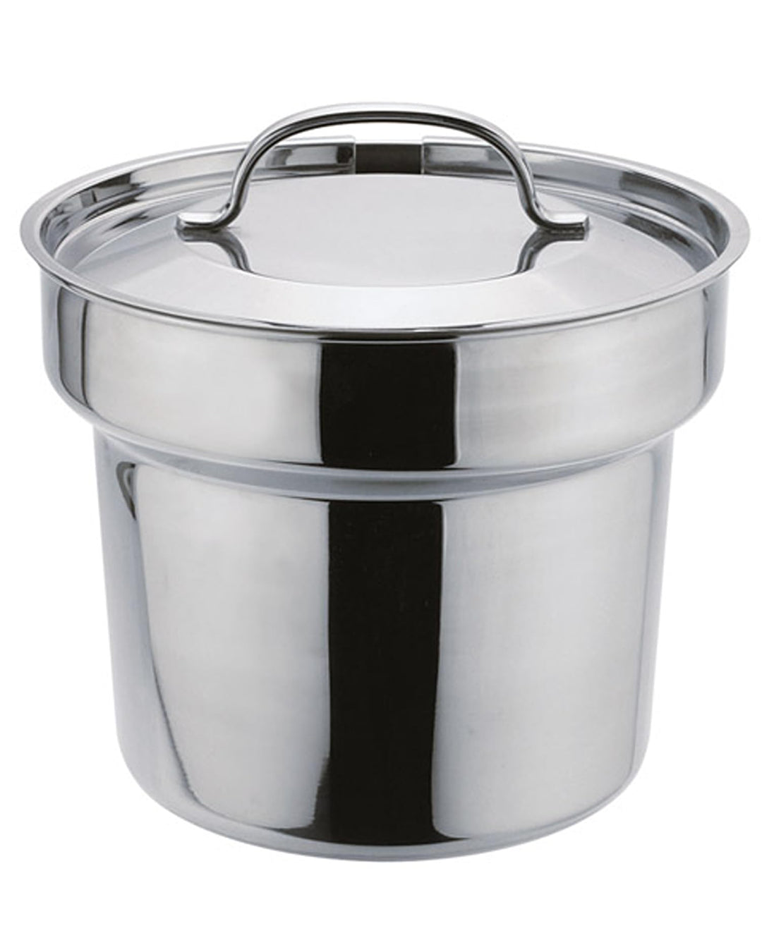 APS 12244 Bain-Marie Topf, inkl. Deckel und Löffelaussparung, Edelstahl, Ø 20 cm, Höhe 18 cm, 4,5 Li