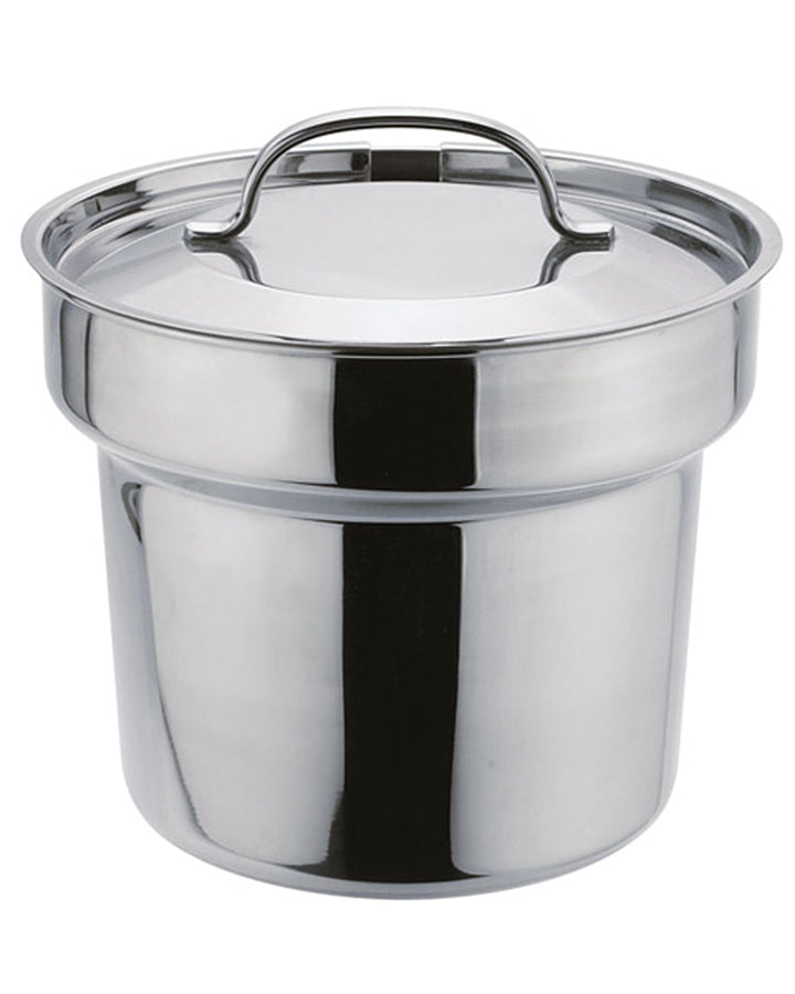 APS 12244 Bain-Marie Topf, inkl. Deckel und Löffelaussparung, Edelstahl, Ø 20 cm, Höhe 18 cm, 4,5 Li