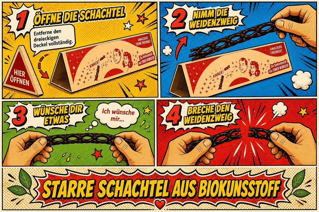 One Wish 2er-Pack Willow Stick mit robuster Biokunststoffbox Wunschzweig für magische Wunschrituale