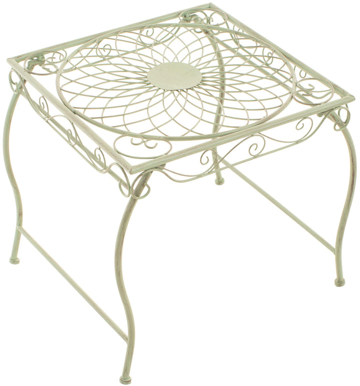 CLP Eisentisch Zarina in nostalgischem Design I Robuster Gartentisch mit kunstvollen Verzierungen, F