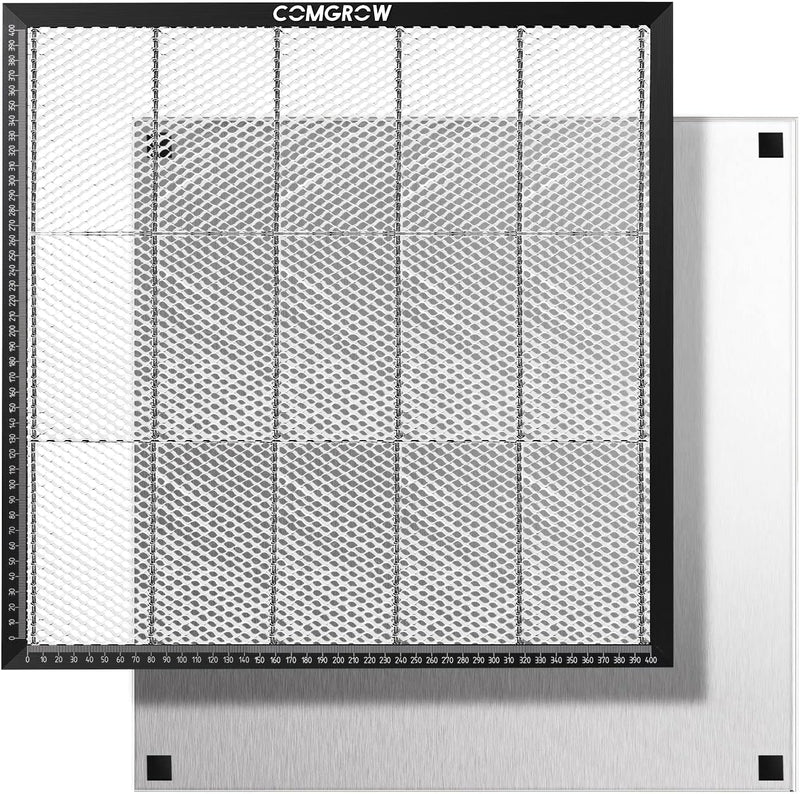 Comgrow Honeycomb Laser Waben-bett, 400 mm x 400 mm, Waben Laser Arbeitstisch Aluminium Wabentisch f