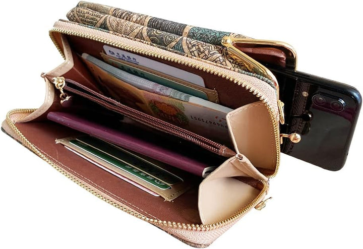 Kork Handy Umhängetasche Damen, Kleine Schultertasche Handytasche zum Umhängen mit Kartenfächer Cros