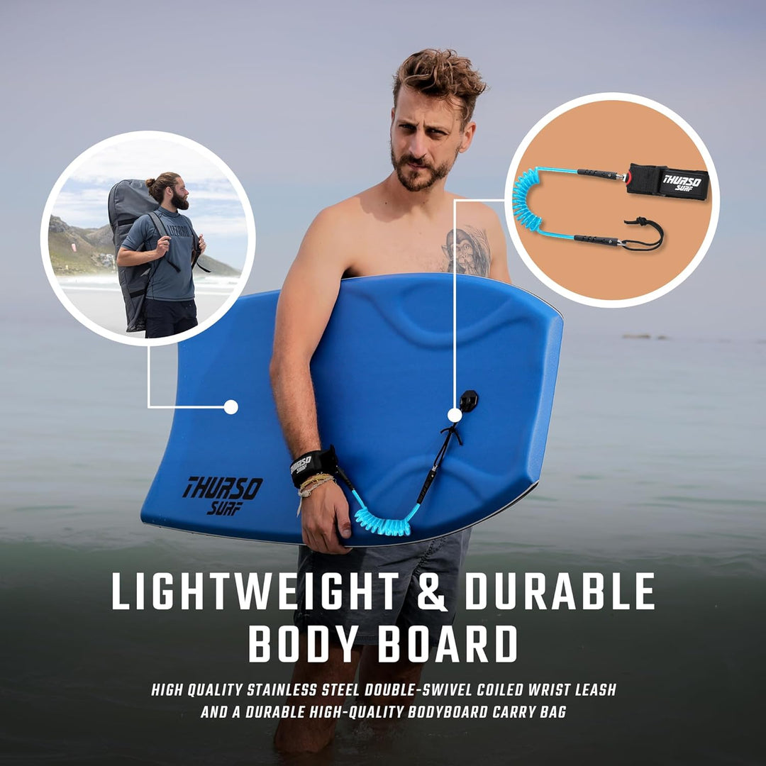 THURSO SURF 42 Zoll Bodyboard für Strand und Pool – Leichtes PE-Core mit IXPE-Deck, HDPE-Boden und F