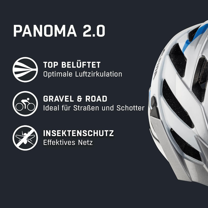 ALPINA PANOMA 2.0 L.E. - Reflektierender & Optimal Belüfteter Fahrradhelm Mit Fliegennetz & Nachrüst