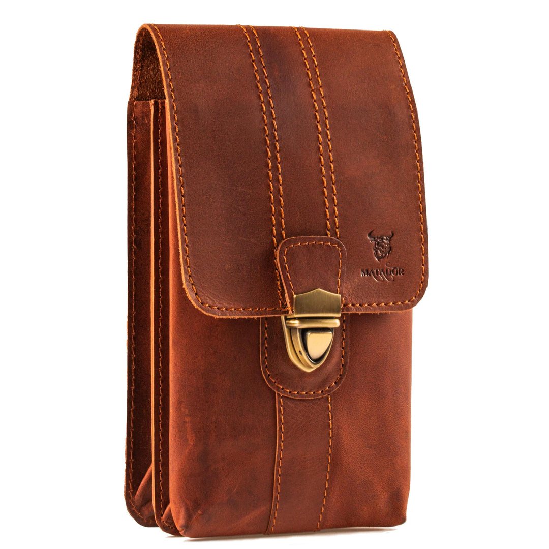 MATADOR Málaga XL Echt Leder Universal Handy Gürteltasche Vertikal Extragross Outdoor Handytasche XX