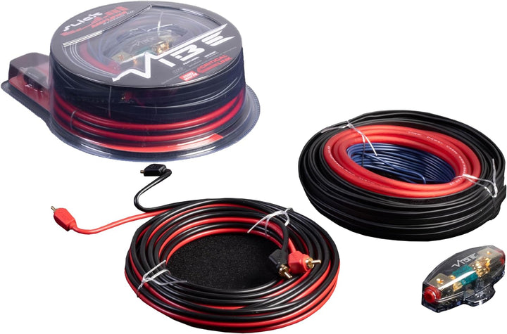 VIBE Audio Slick Verstärker-Verkabelungssatz 8 AWG, VSAWK8-V1 Einzelbett, Einzelbett