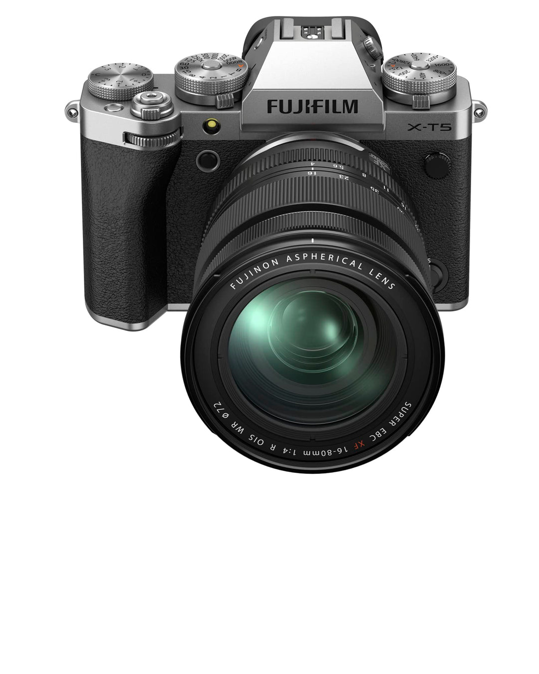 Fujifilm X-T5 Silber + FUJINON XF16-80mmF4 R OIS WR Objektiv Kit, 4547410486544 Silber XF16-80mmF4 R