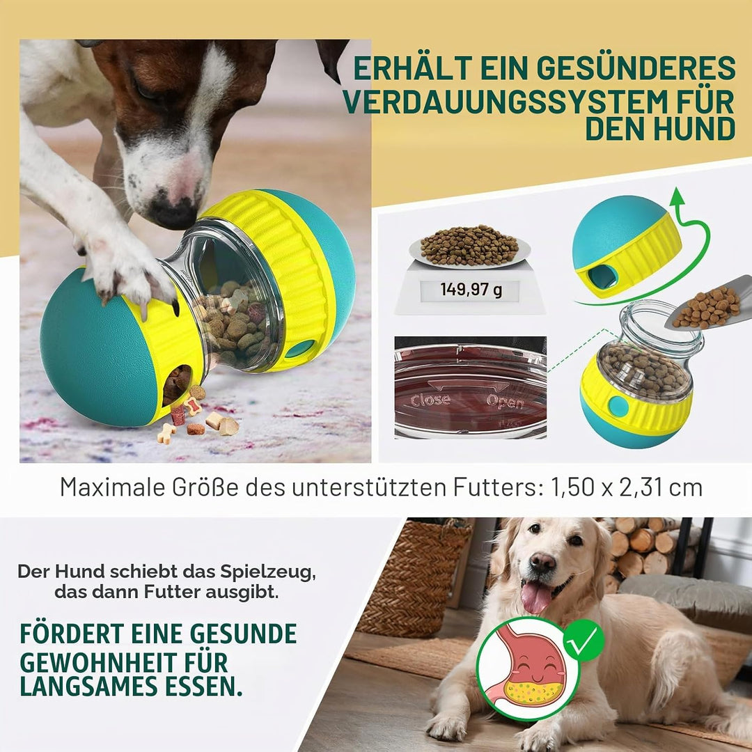 Interaktives Hundespielzeug, unzerstörbares Welpenspielzeug, Futterspender, Leckerli-Spender, Hunde-
