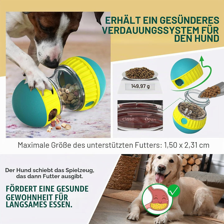 Interaktives Hundespielzeug, unzerstörbares Welpenspielzeug, Futterspender, Leckerli-Spender, Hunde-